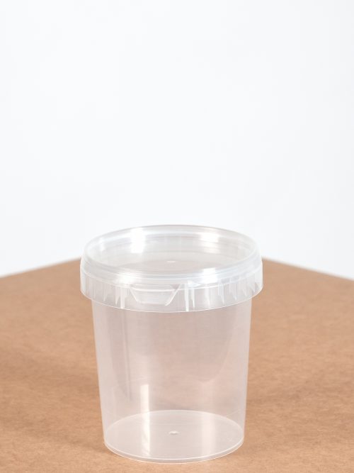 Pot 870ml - Verpakkingswebwinkel.nl met dichte deksel - transparant