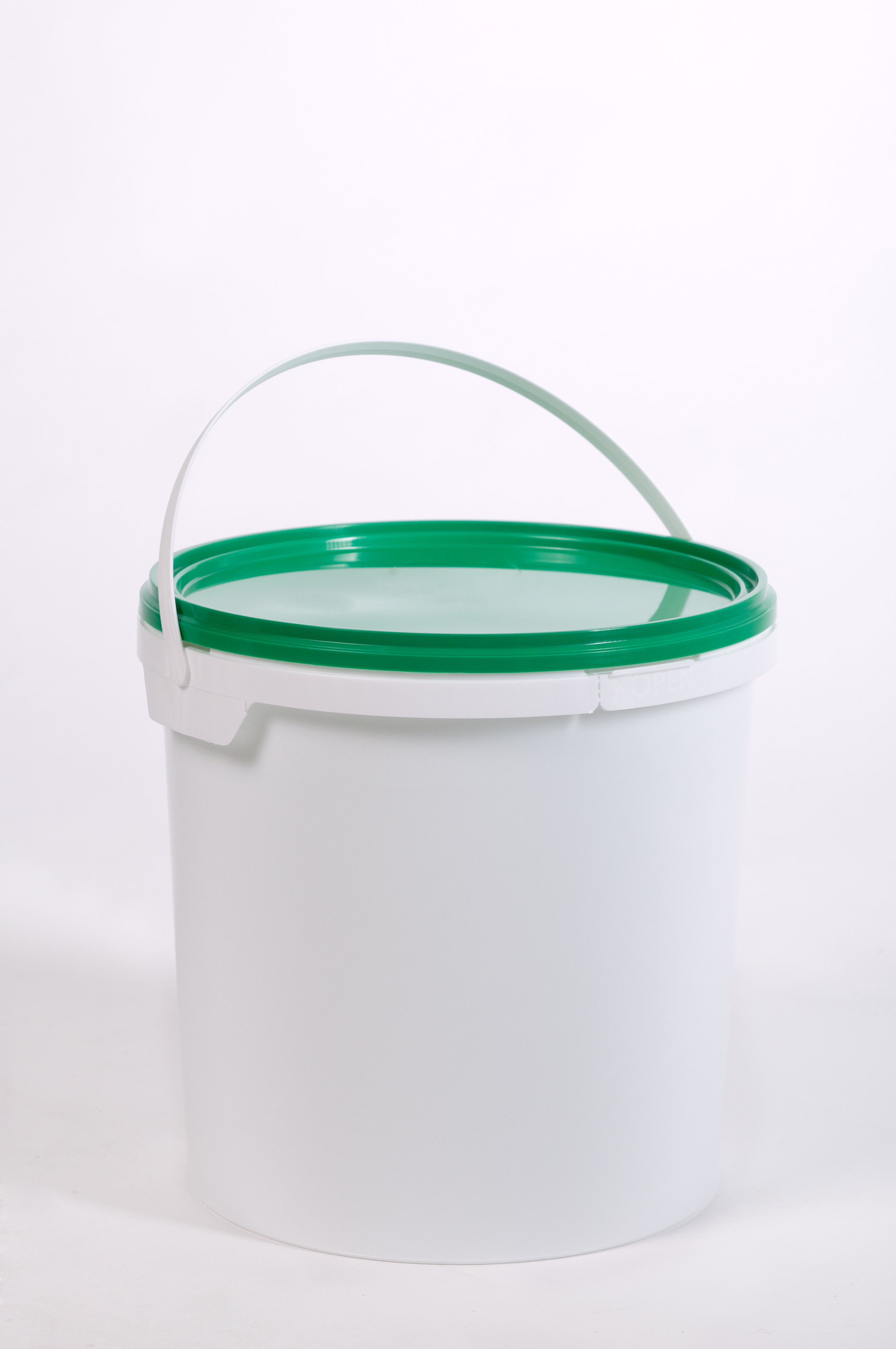 Emmer met groene deksel - 10 liter - Verpakkingswebwinkel.nl