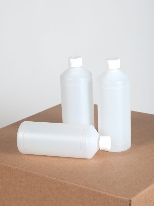 Flessen 1 liter transparant - 90 stuks - Verpakkingswebwinkel.nl