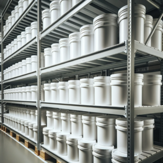 assortiment van emmers met deksel