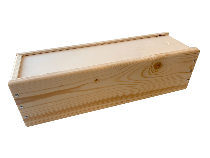 Houten Wijnkist met schuifdeksel voor 1 fles