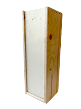 Houten Wijnkist met schuifdeksel voor 1 fles