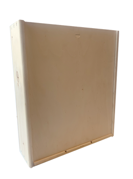 Houten Wijnkist met schuifdeksel voor 3 flessen