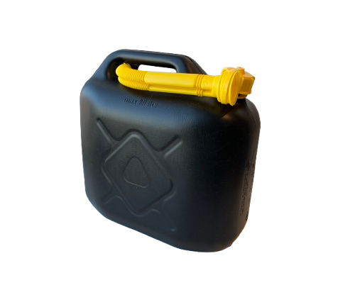 Brandstof jerrycan 10 liter zwart zijkant