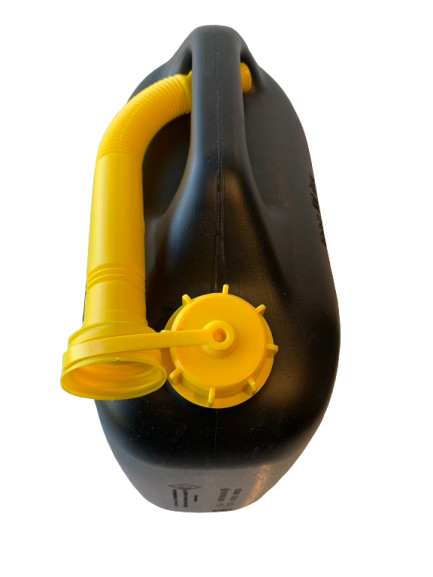 Brandstof jerrycan 10 liter zwart bovenzijde